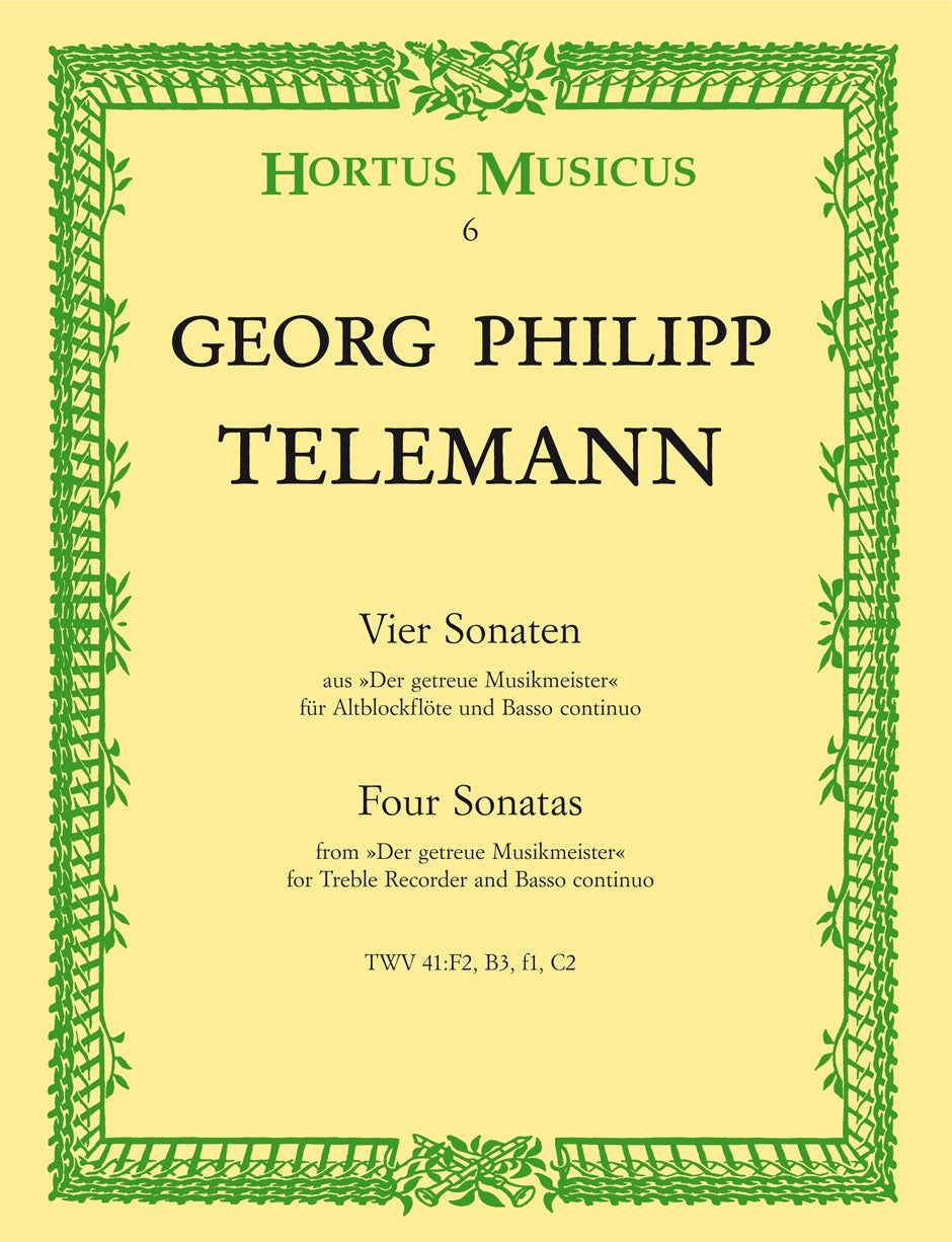 Telemann, 4 Sonaten,Getreue Musikmeister (Barenreiter)