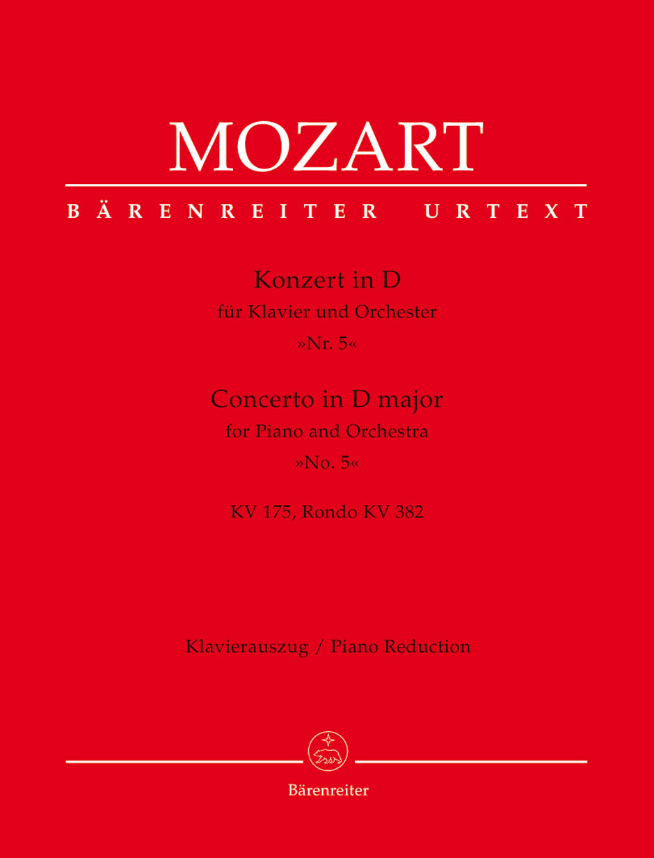 Mozart, Concerto KV 175; Rondo KV 382 (Barenreiter)