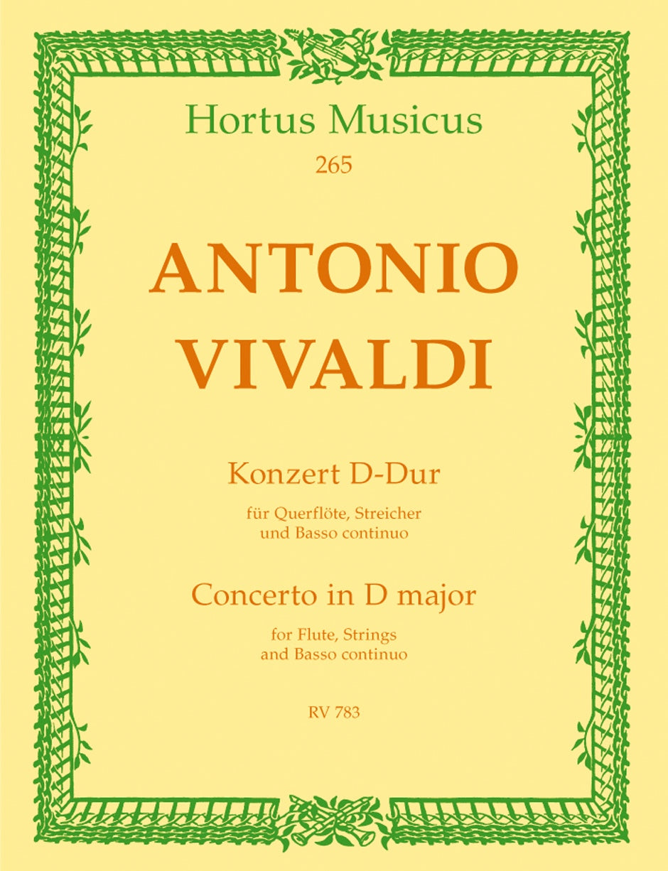 Vivaldi, Concerto RV.783 (Score,Parts) (Barenreiter)