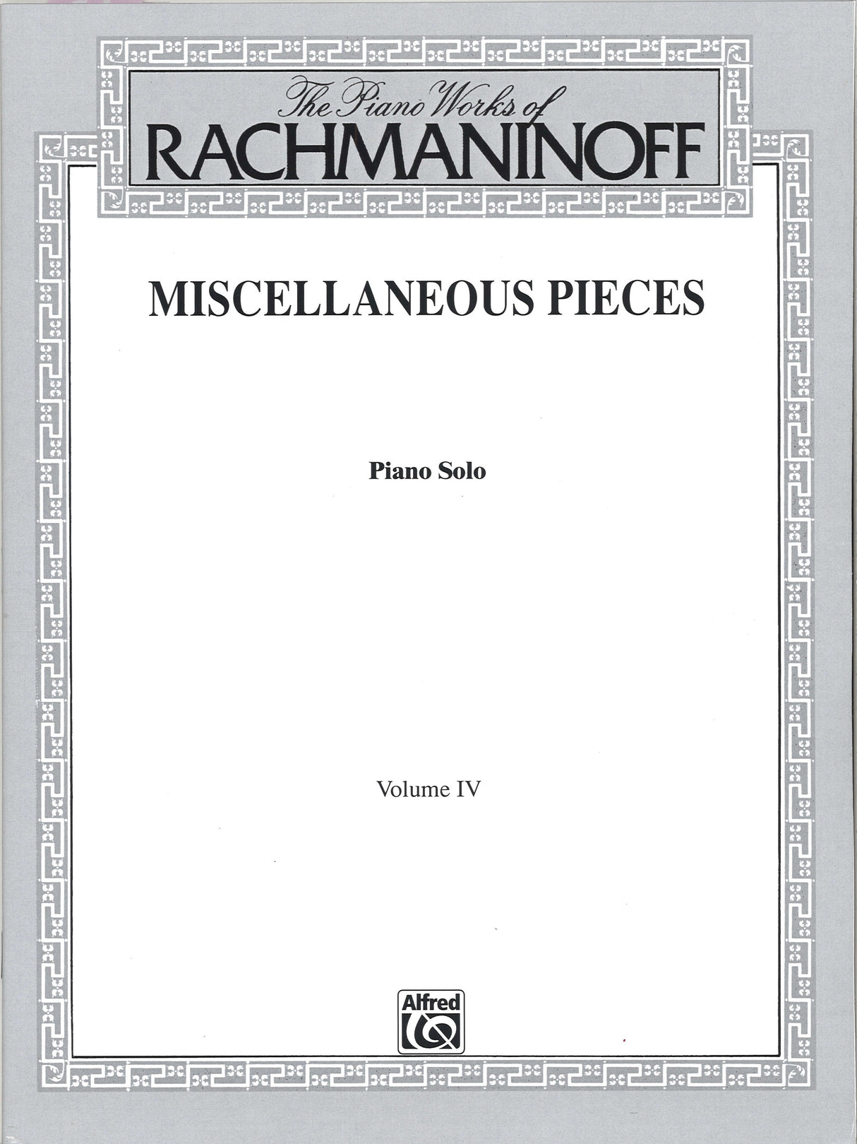 Rachmaninoff, Miscellaneous Pieces (Belwin/Alfred)
