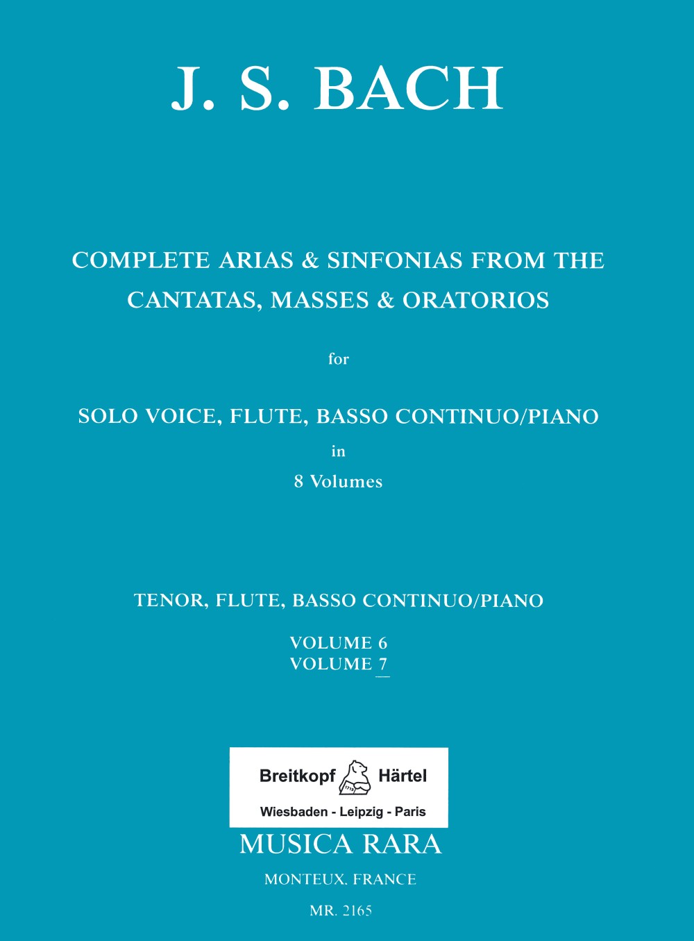 Bach, Complete Arias 7 (Ten,Fl,Bc/Pf) (Musica Rara)