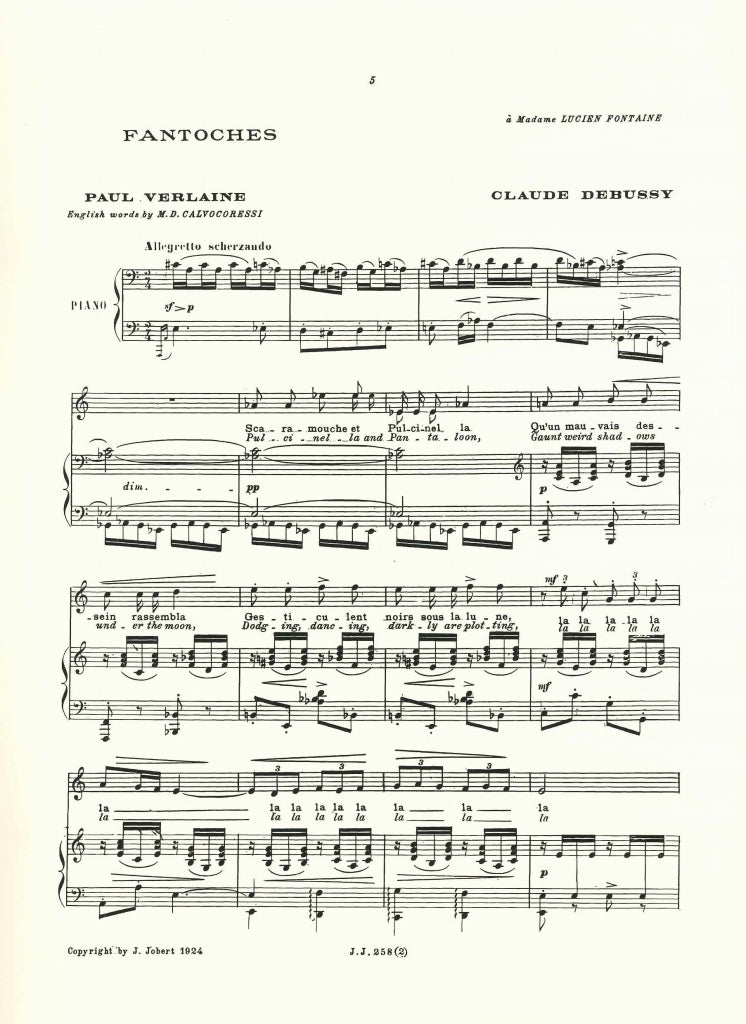 Debussy, Fetes galantes (Mez,Pf) (Jobert)