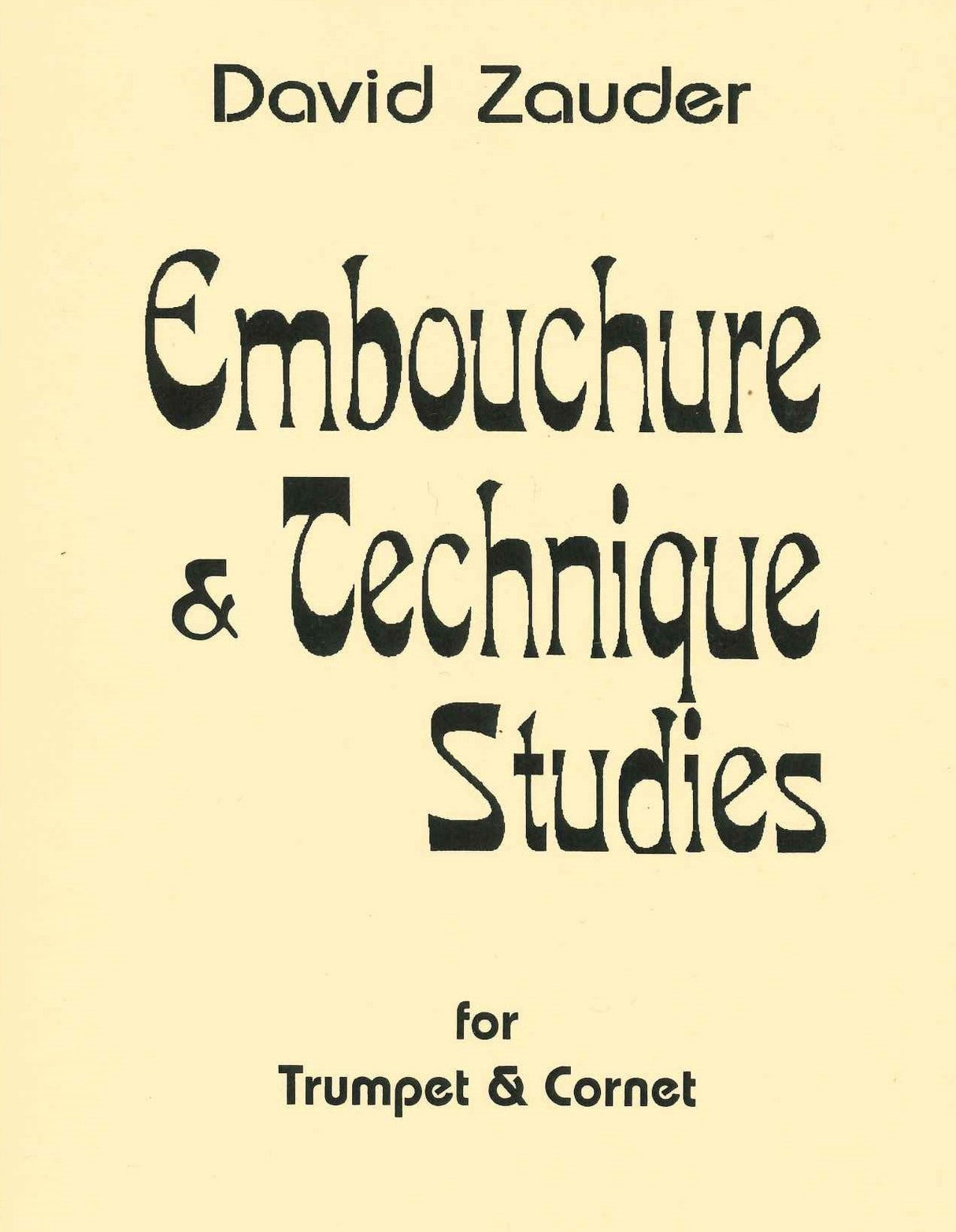 Zauder, Embouchure and Technical Studies (C.Colin)