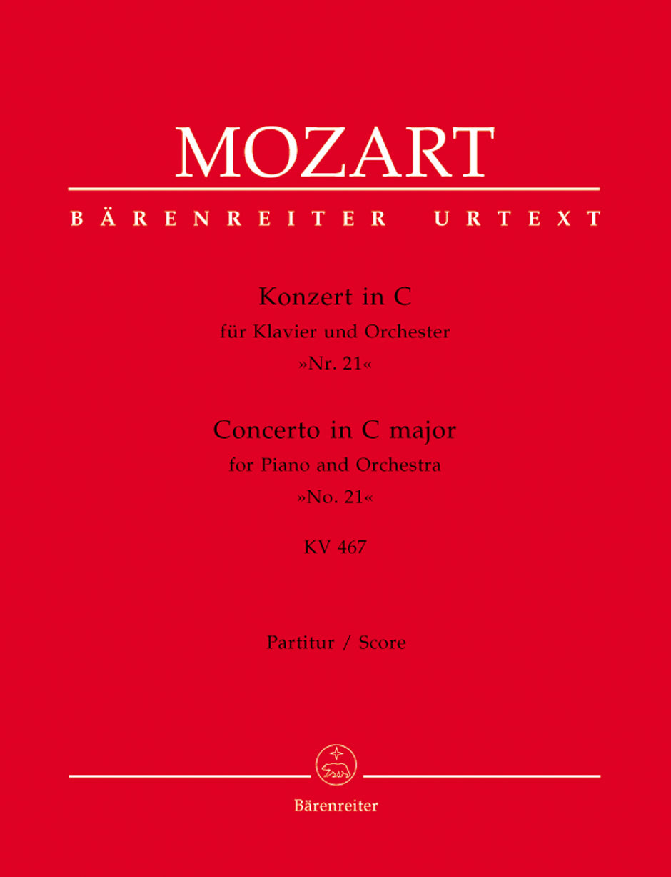 Mozart, Concerto KV 467 in C (Partitur) (Barenreiter)