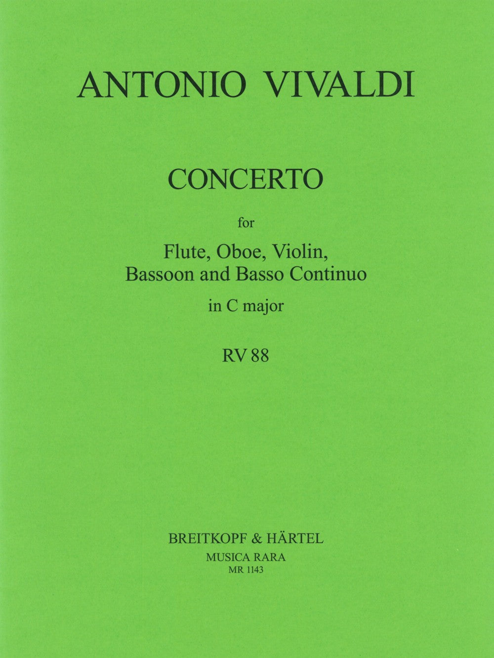 Vivaldi, Concerto in C, F.12/24, RV 88 (Musica Rara)