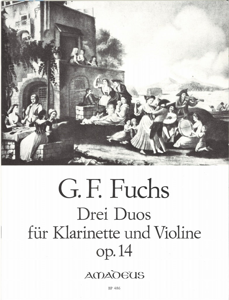 Fuchs,G.-F., 3 Duos op. 14 (BbCl,Vn) (Amadeus Verlag)