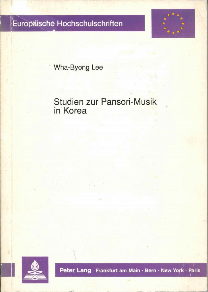 Lee, Studien zur Pansori-Musik in Korea (Peter Lang)