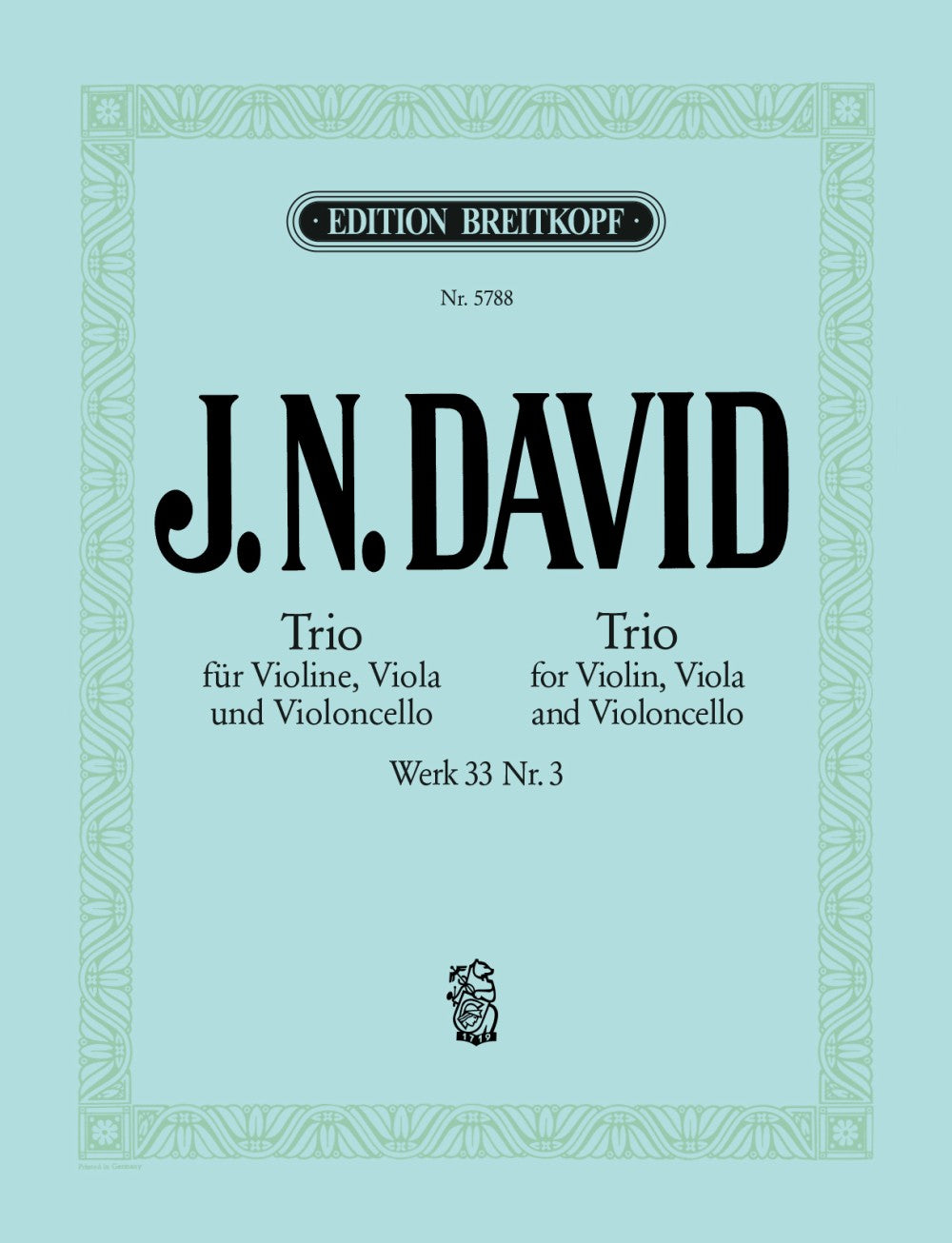 David, Trio op. 33/3 (Vn,Va,Vc) (Breitkopf)