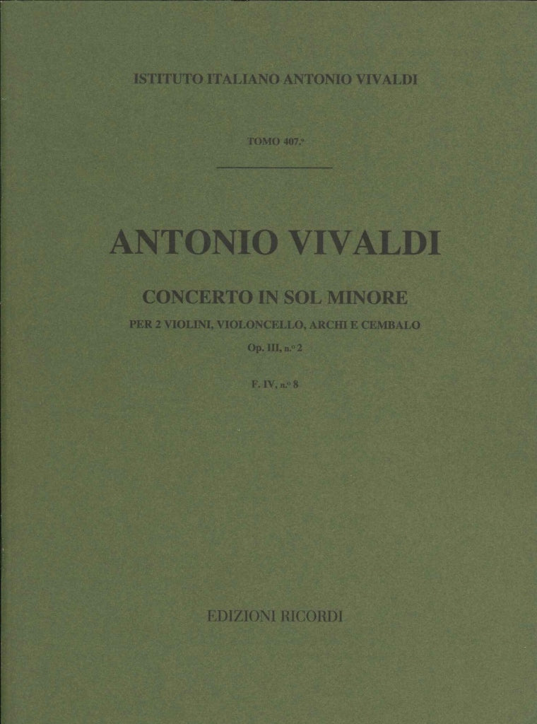 Vivaldi, Concerto op. 3/ 2 in g minor (Ricordi)