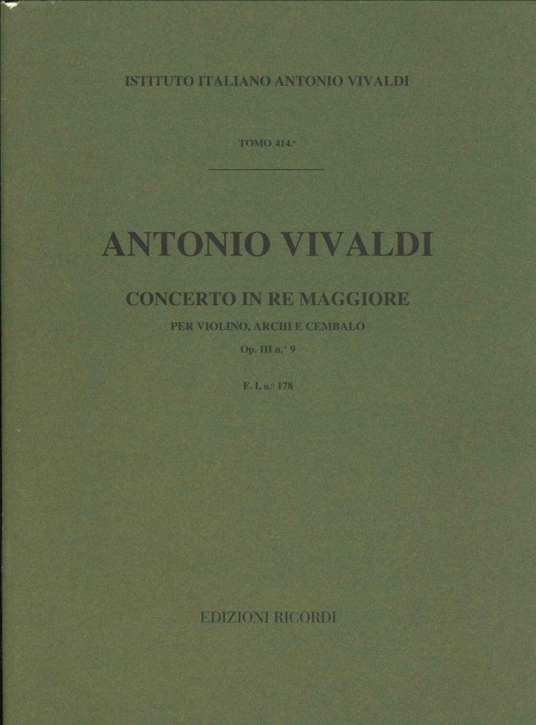 Vivaldi, Concerto op. 3/ 9 in D (Ricordi)