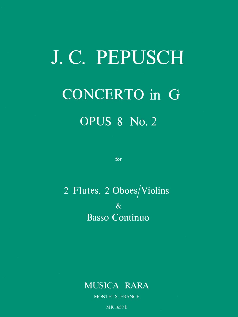 Pepusch, Concerto op.8/2 (2Fl,2Ob,Bc) (Musica Rara)