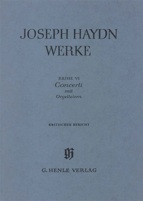 Haydn Werke 6, Kritischer Bericht (Henle)