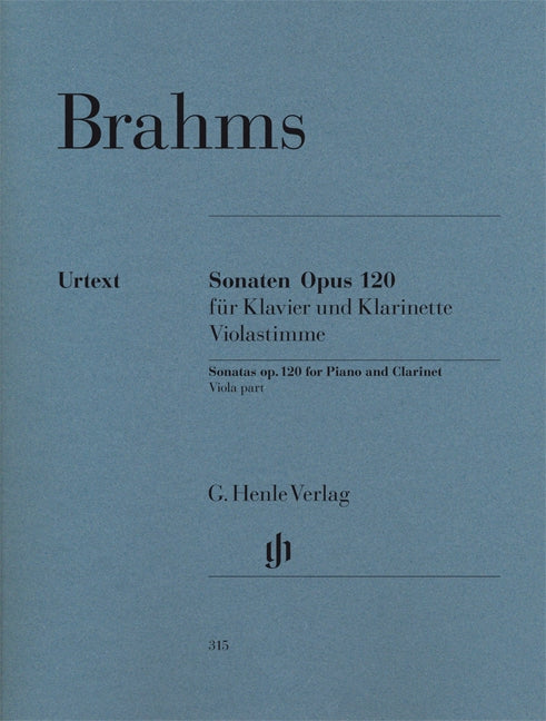 Brahms, Sonatas op. 120: Viola part (Henle)