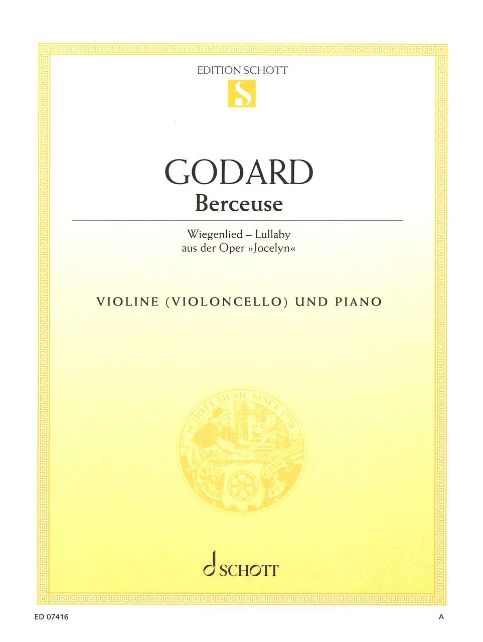 Godard, Jocelyn, Berceuse (Vn/Vc,Pf) (Schott)
