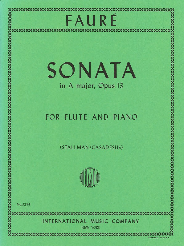 Faure, Sonata op. 13, in A (Stallmann) (IMC)