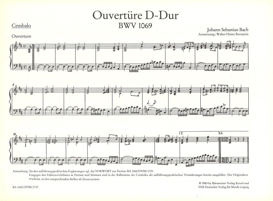 Bach, Ouverture Nr. 4 (Barenreiter)