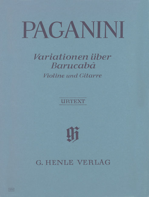 Paganini, Variationen uber Barucaba (Henle)