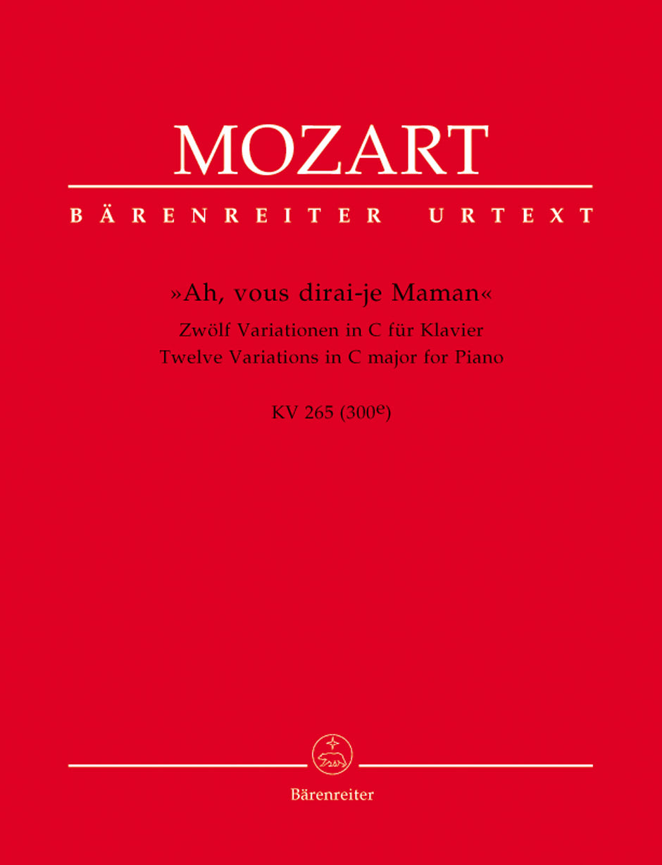 Mozart, Var KV 265 Ah vous dirai-je Mama (Barenreiter)