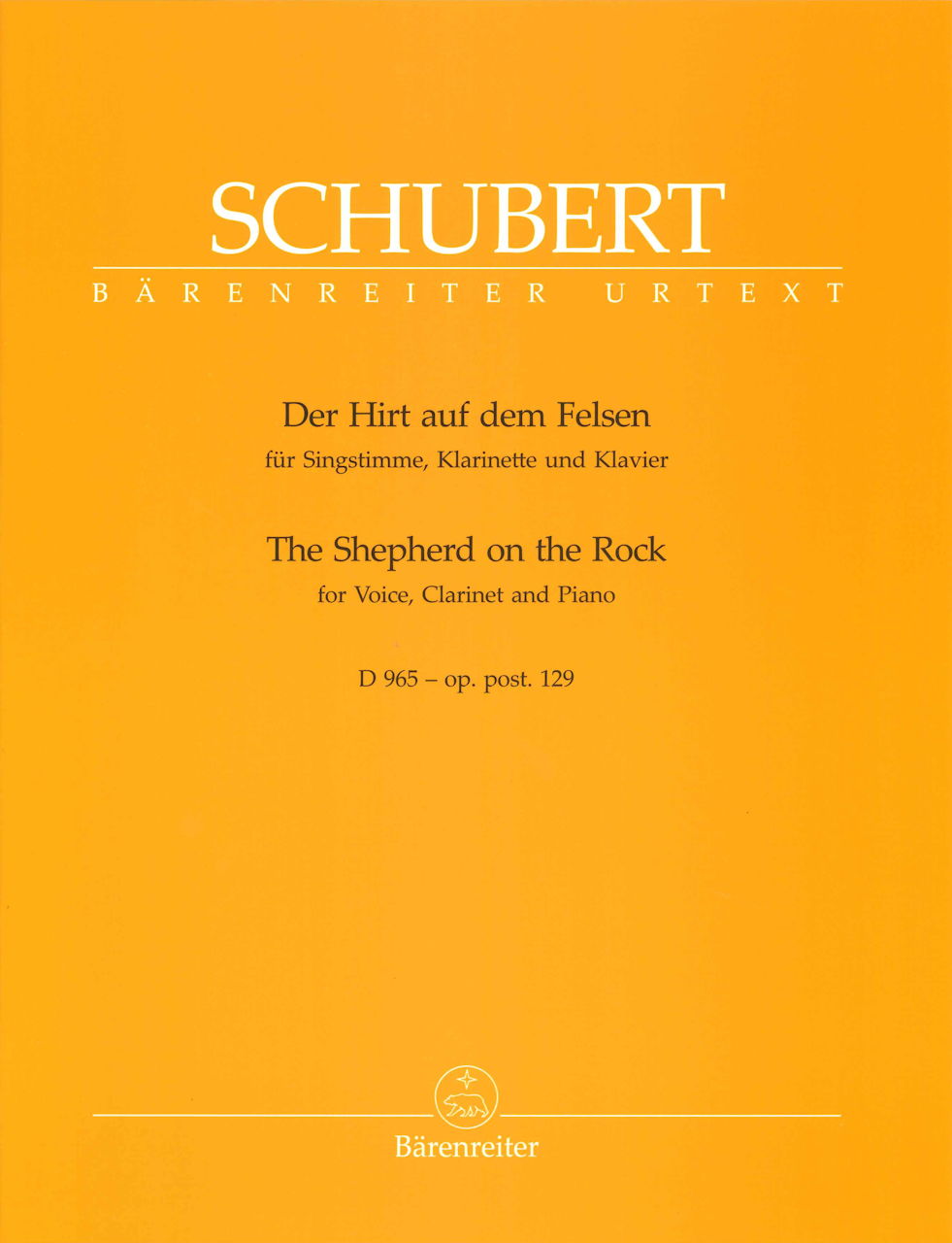 Schubert, Hirt auf dem Felsen (Vo,Cl,Pf) (Barenreiter)