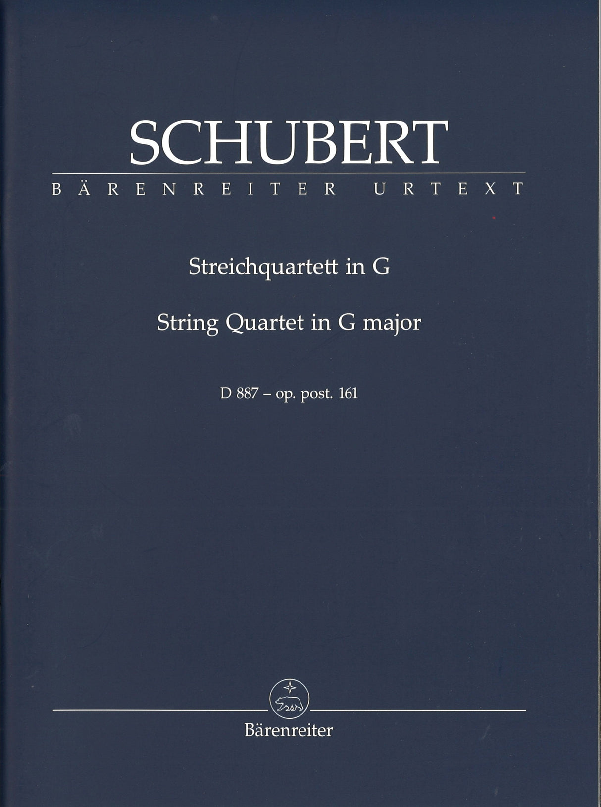 Schubert, Quartet D 887 in G (No. 15) (Barenreiter)