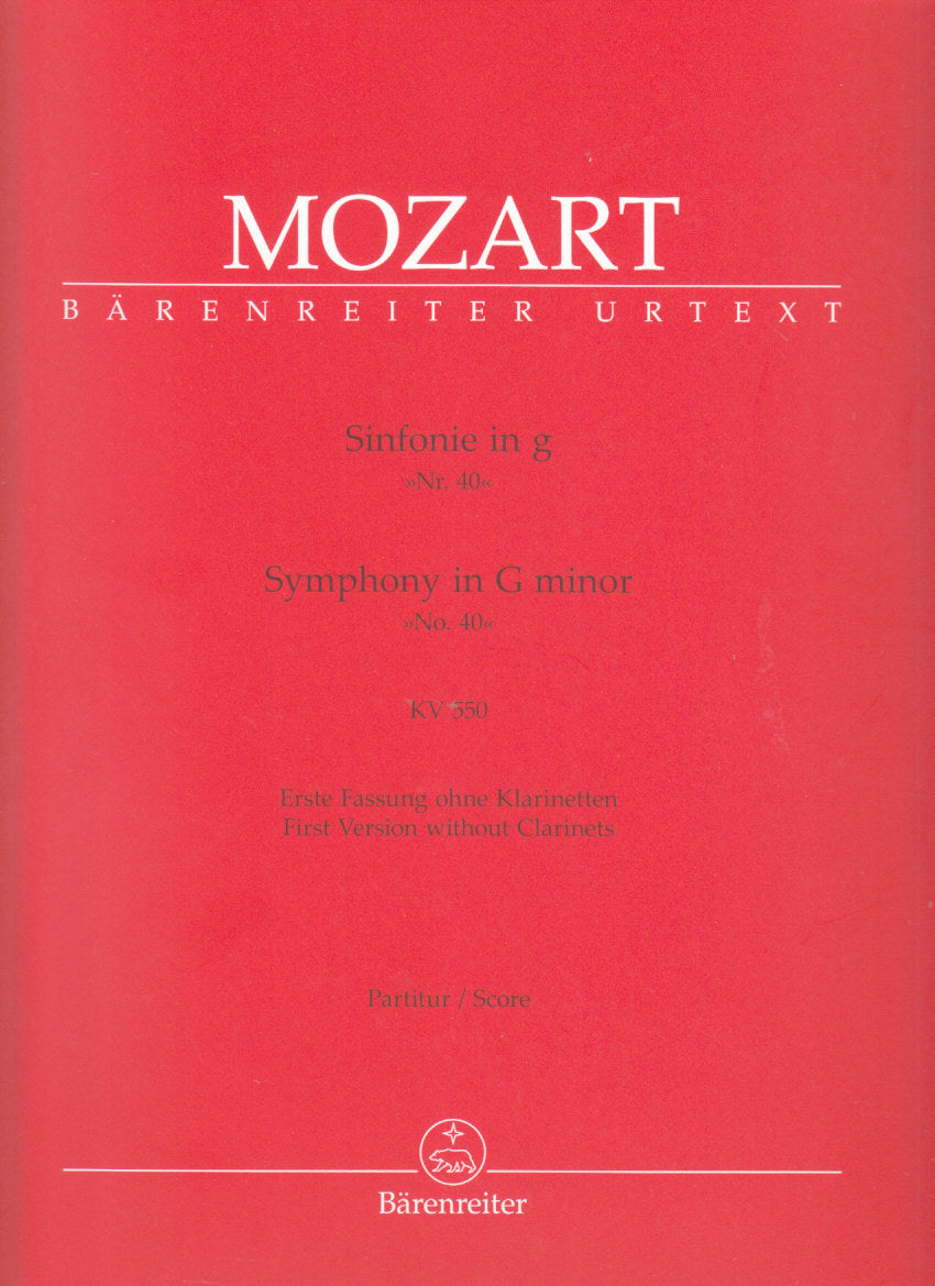Mozart, Symphony No. 40 1st ver. Score (Barenreiter)