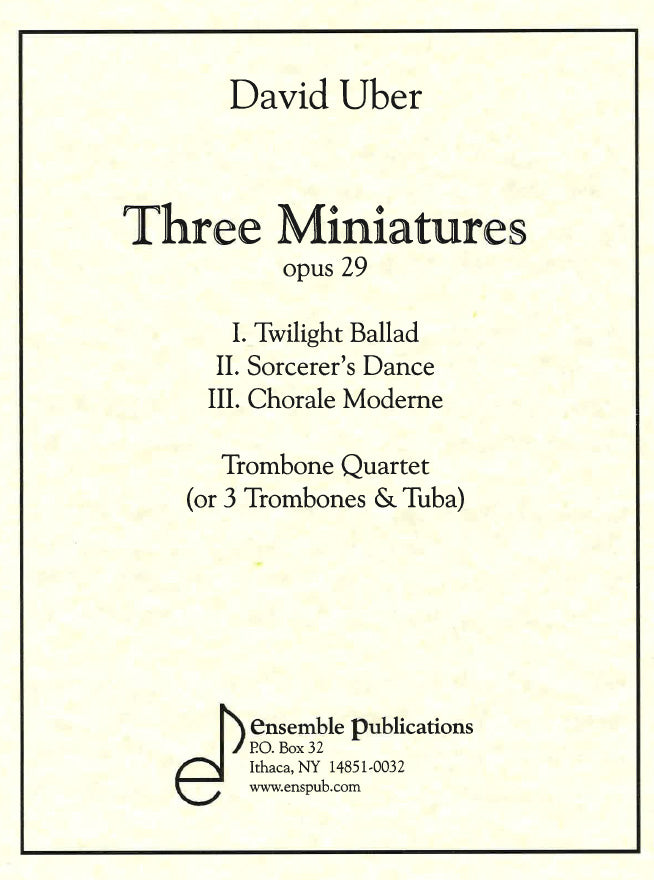 Uber, 3 Miniatures (4Tbn) (Ensemble Publications)