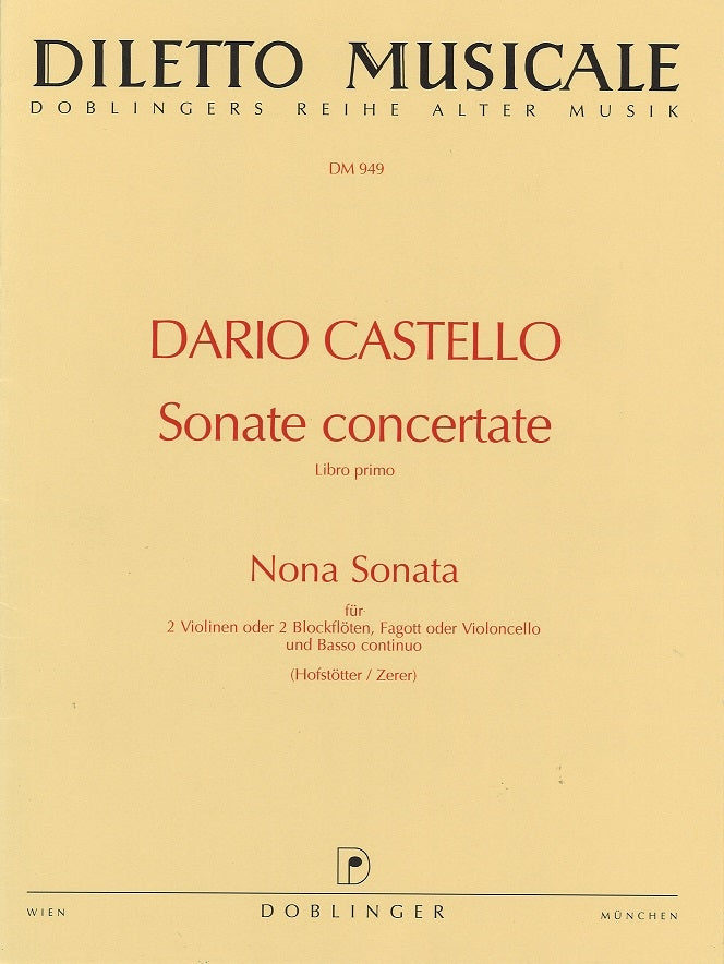 Castello, Sonata No. 9 (2Vn,Bn,Bc) (Doblinger)
