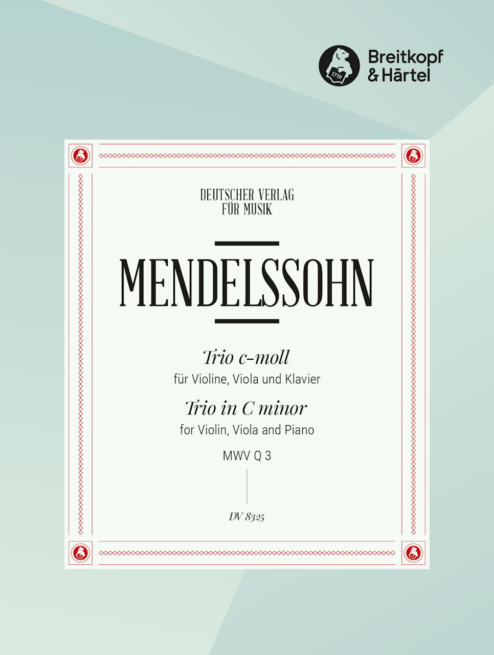 Mendelssohn, Trio in c (Vn,Va,Pf) (Deutscher Verlag fur Musik)