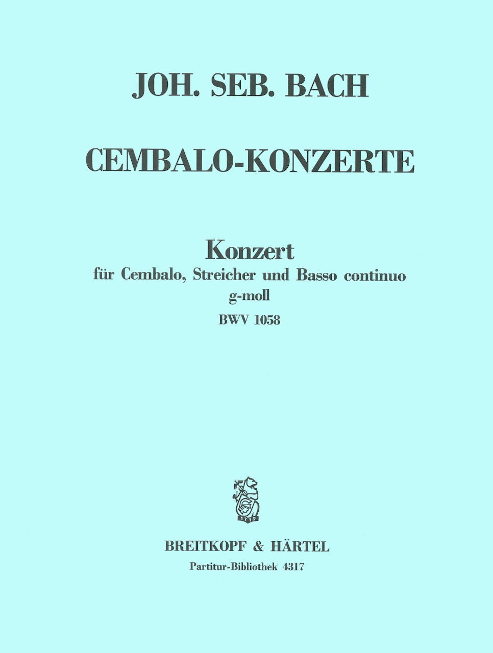 Bach, Concerto BWV 1058 Full Score (Breitkopf)