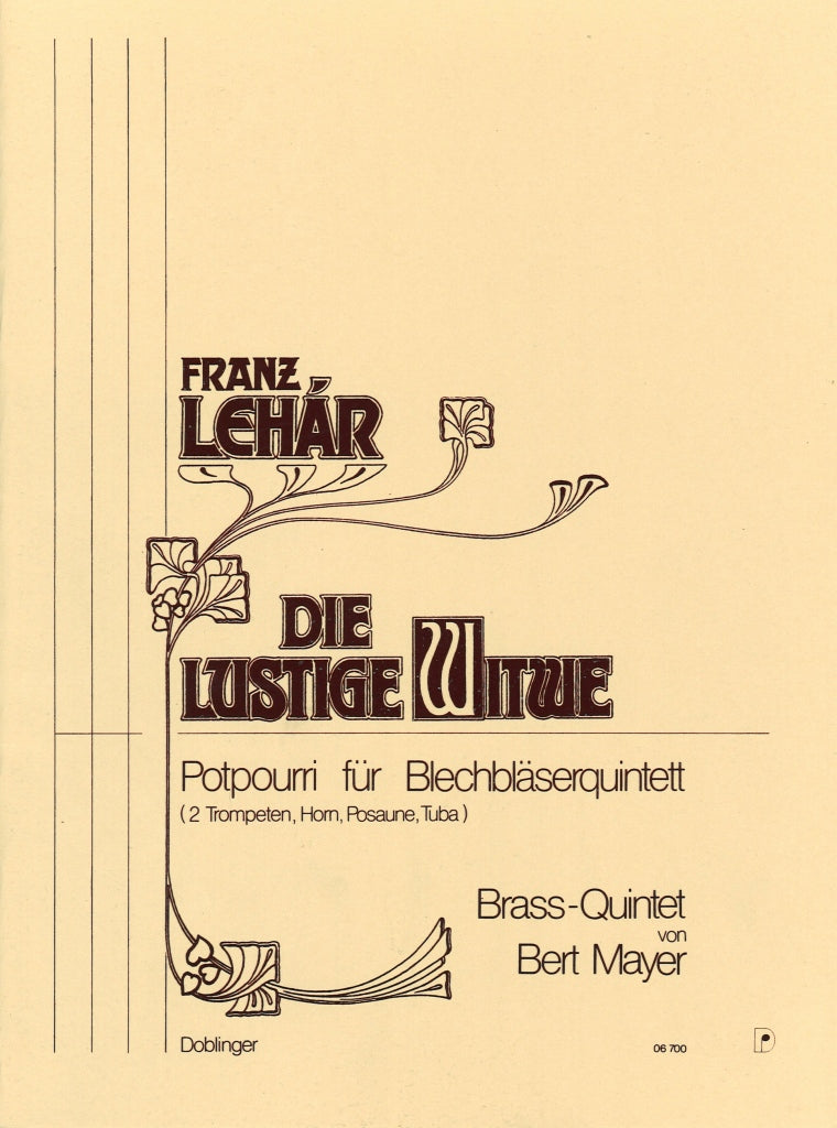 Lehar, Lustige Witwe, Potpourri(Quintet) (Doblinger)