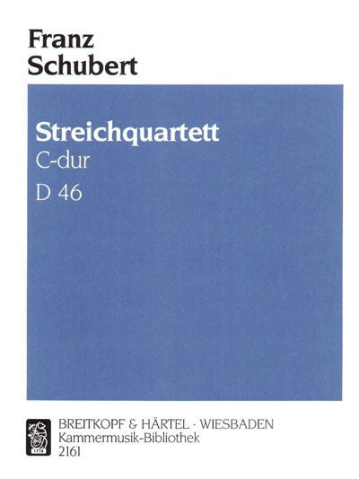 Schubert, String Quartet D 46 in C (Breitkopf)