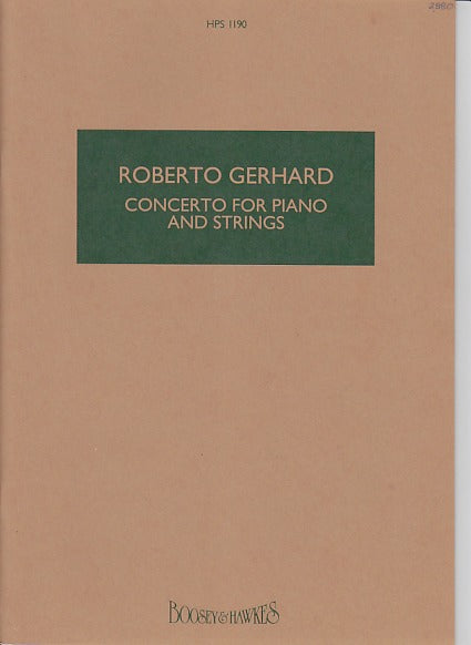 Gerhard, Concerto for Piano and Strings (Boosey)