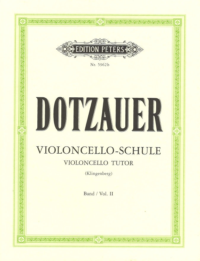 Dotzauer, Violoncelo-Schule 2 (Peters)