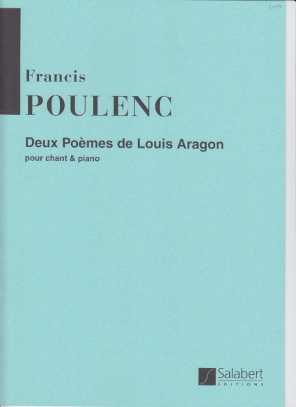 Poulenc, 2 Poemes de L. Aragon (Salabert)