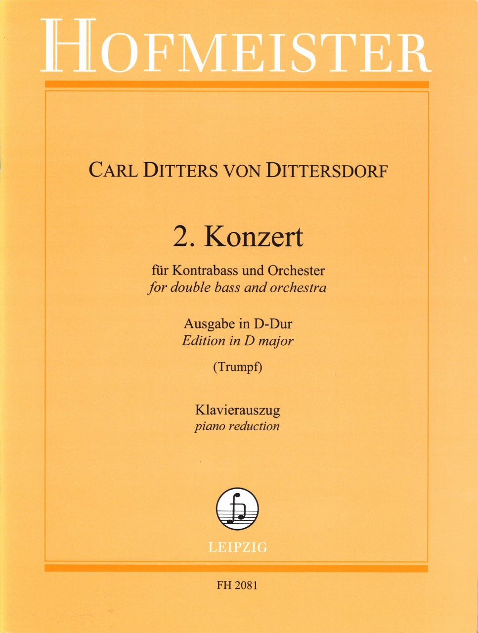 Dittersdorf, Concerto No. 2 in D (+ Faks (Hofmeister)