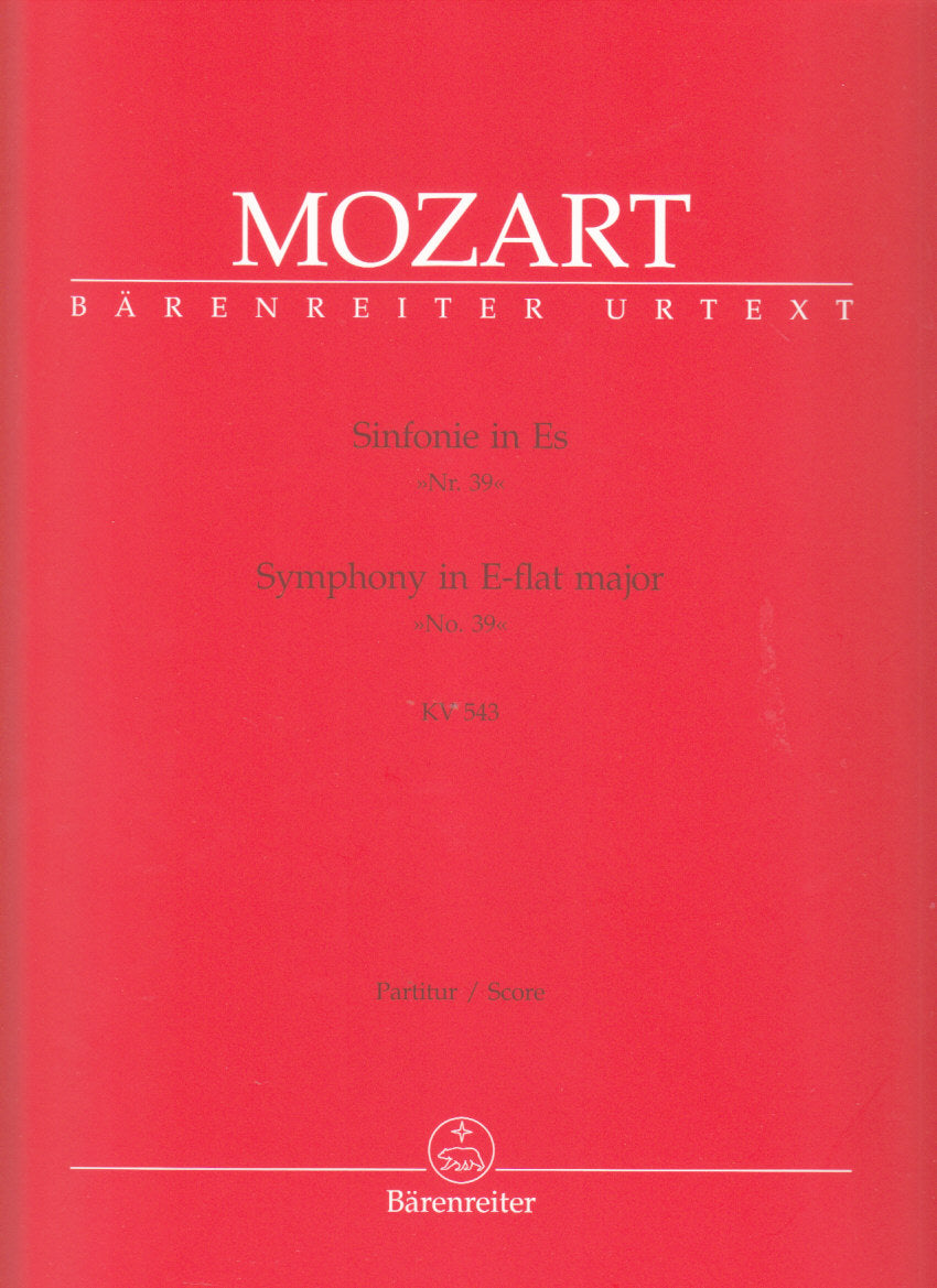 Mozart, Symphony No. 39 KV 543 Partitur (Barenreiter)