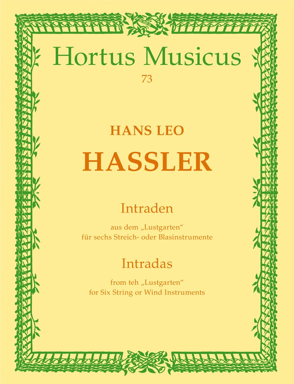 Hassler, Intraden 'Lustgarten'(Partitur) (Barenreiter)