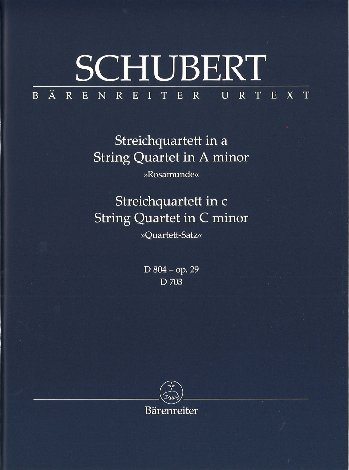 Schubert, Quartet D 703, 804 Rosamunde (Barenreiter)