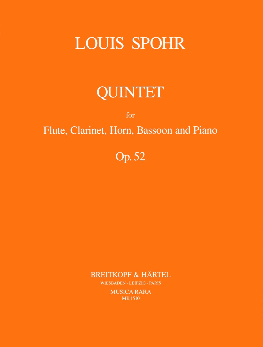 Spohr, Quintet op. 52 (Fl,Cl,Bn,Hn,Pf) (Musica Rara)