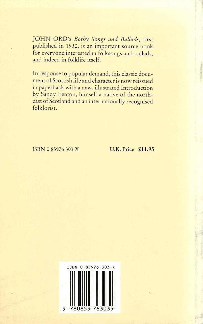 Ord's Bothy Songs and Ballads (John Donald)