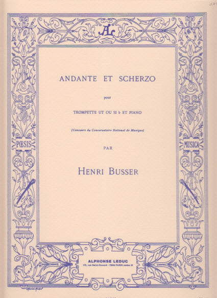 Busser, Andante et Scherzo op. 44 (Leduc)