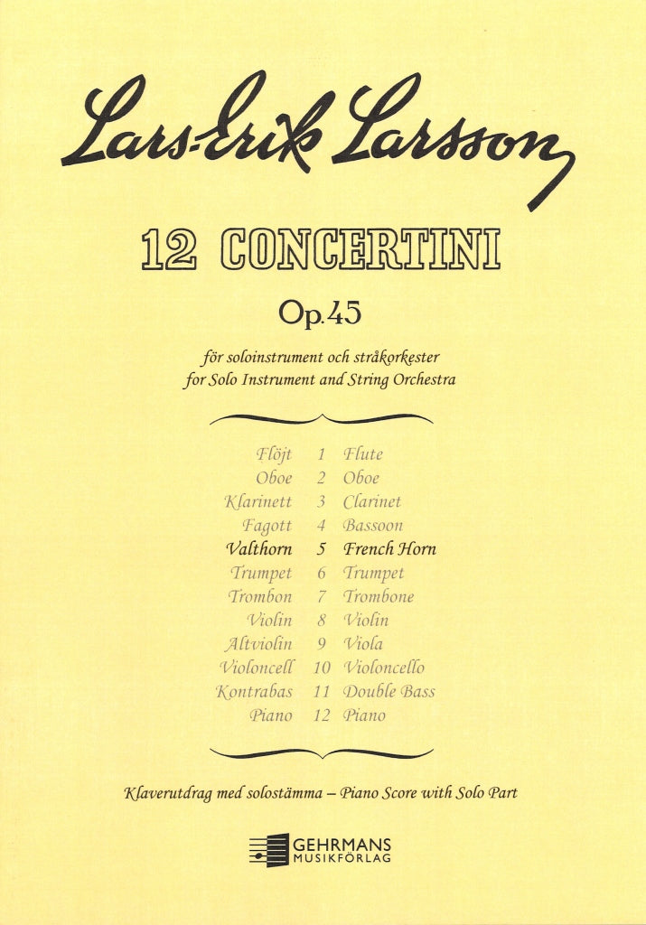 Larsson, Concertino op. 45/5 (Gehrmans Musikforlag)