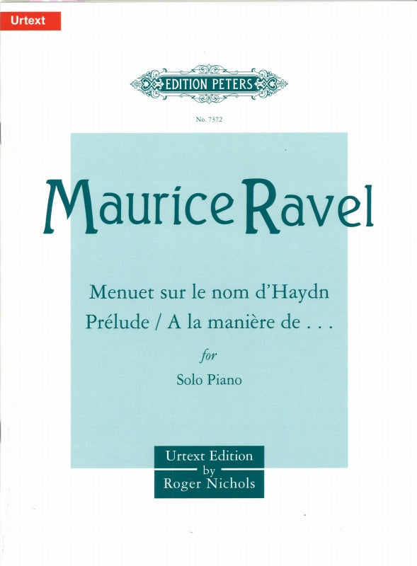 Ravel, Menuet Haydn; A la maniere de... (Peters)