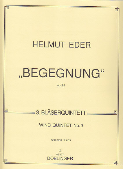 Eder, Begegnung op. 91: Quintett Nr. 3 (Doblinger)