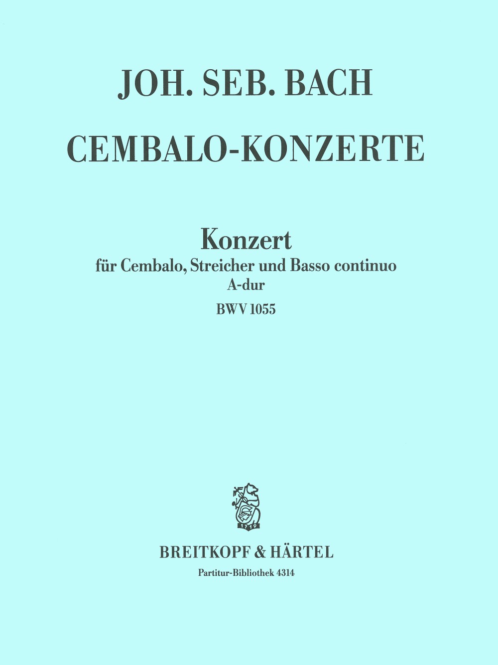 Bach, Concerto BWV 1055 in A (Partitur) (Breitkopf)