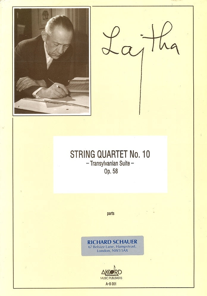 Lajtha, String Quartet No.10 op.58 (Akkord)