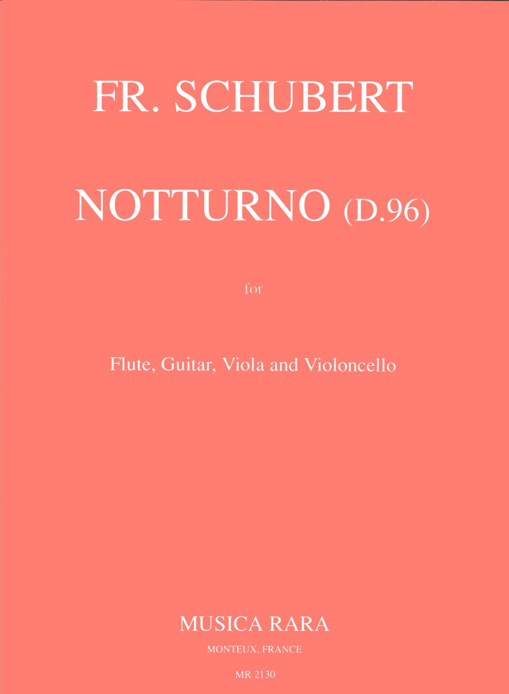 Schubert, Notturno D 96 (Fl,Va,Vc,Guit) (Musica Rara)
