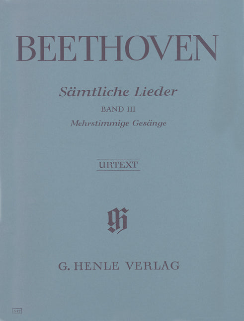 Beethoven, Mehrstimmige Gesange (Henle)