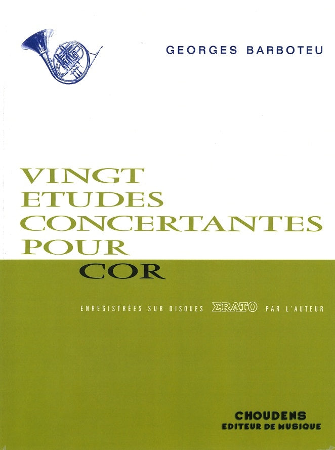 Barboteu, 20 Etudes concertantes (Choudens)