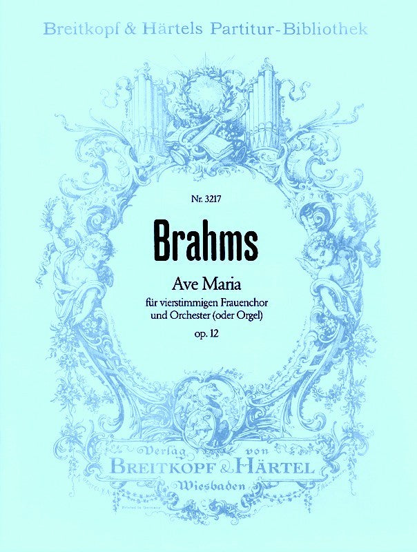Brahms, Ave Maria op. 12 (Partitur) (Breitkopf)